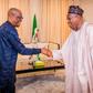 L-R: FCT Minister Nyesom Wike and APC national chairman, Dr Abdullahi Ganduje. [X, formerly Twitter]