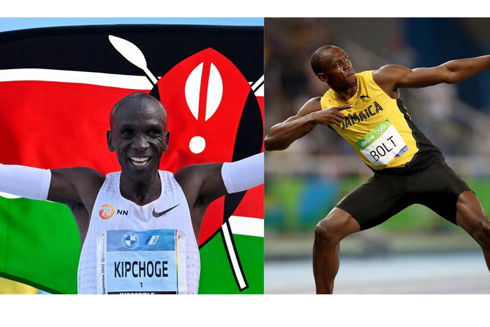 Usain Bolt and Eliud Kipchoge are two of the fastest runners in the world