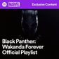 Black Panther: Wakanda Forever official playlist cover.
