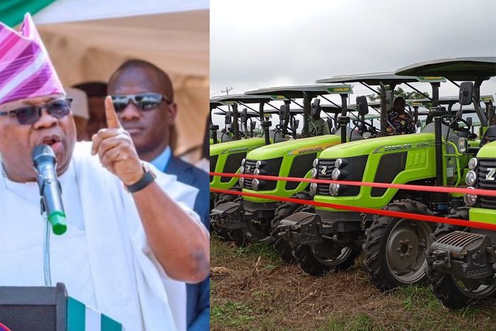 Adeleke distributes 31 tractors, farm inputs to Osun farmers, promises ₦8bn more