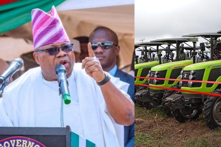 Adeleke distributes 31 tractors, farm inputs to Osun farmers, promises ₦8bn more
