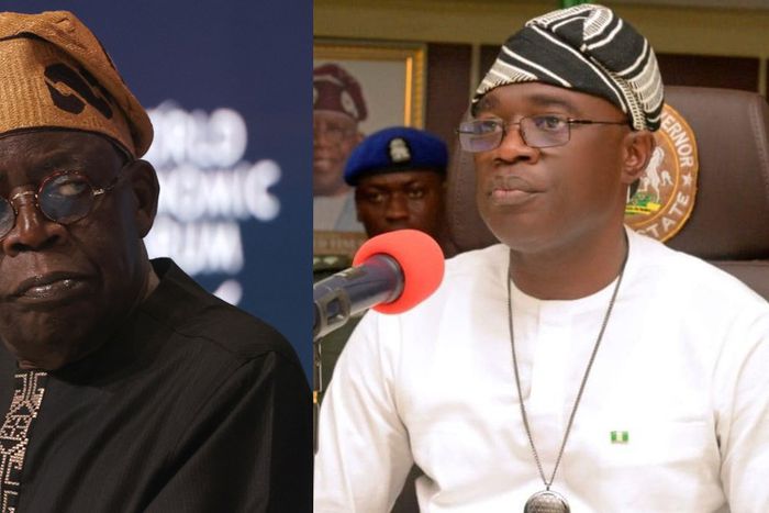 L-R: President Bola Tinubu and Governor Hyacinth Alia. [Facebook/Getty Images]