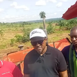 Cross River’s Commissioner for Agriculture, Johnson Ebokpo and other state officials inspecting ongoing land preparation for the cultivation of maize in Odukpani LGA
