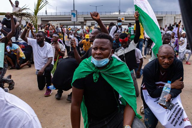 Nigerians protesting [slate.com]