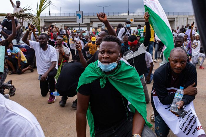 Nigerians protesting [slate.com]