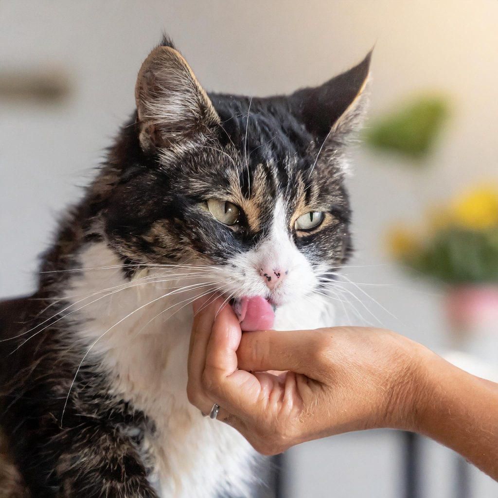 Your cat may lick you to get your attention [PetCareInsiders]
