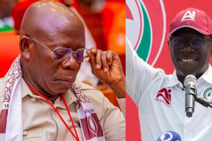 Senator Adams Oshiomhole and Asue Ighodalo. [Facebook]