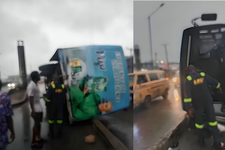 Netizens confirmed that the BRT carrying over 50 passengers was enroute Lagos island from Iyana ipaja before the fatal accident. [X, formerly Twitter]
