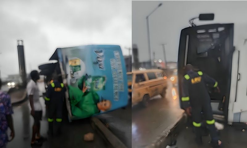 Netizens confirmed that the BRT carrying over 50 passengers was enroute Lagos island from Iyana ipaja before the fatal accident. [X, formerly Twitter]