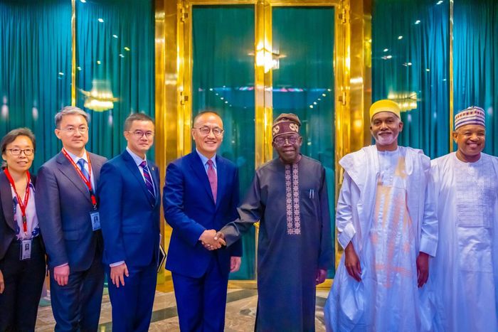 President Bola Tinubu when he received the Chinese delegation at the State House on Thursday [NAN]