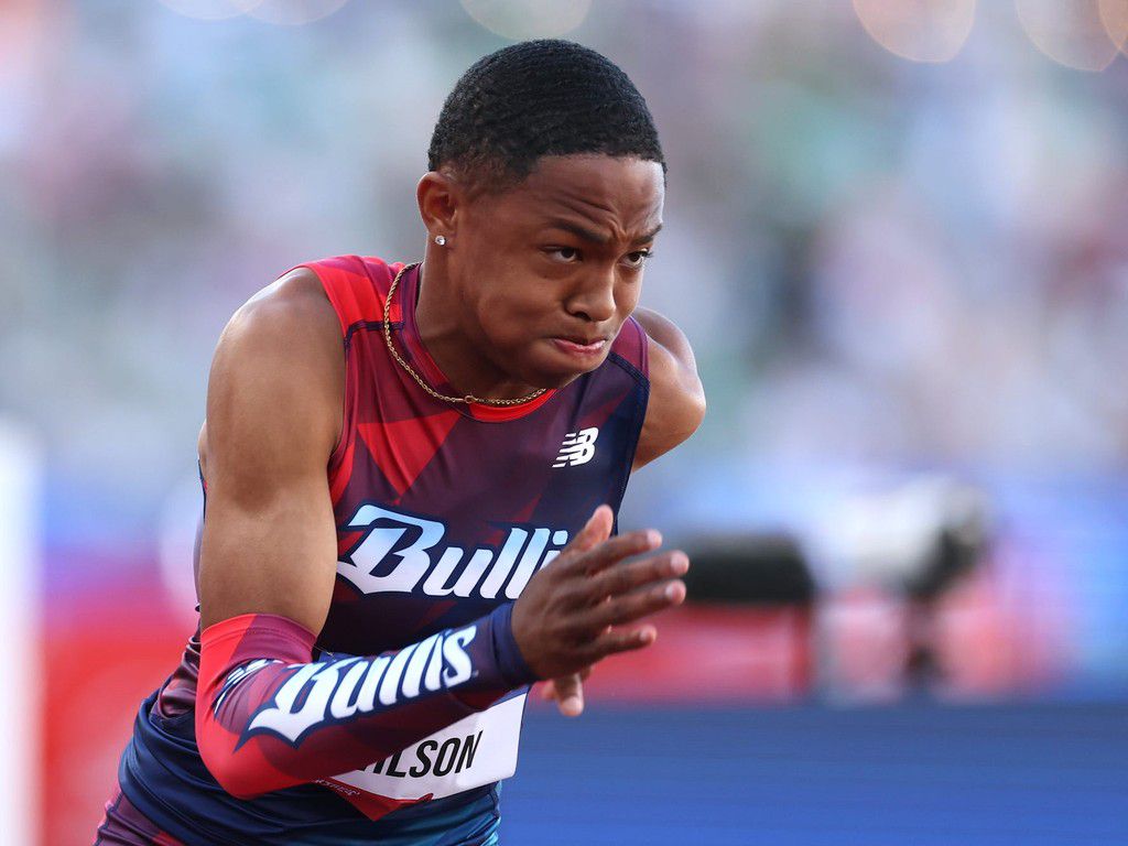 Track-and-field athlete Quincy Wilson is another 16-year-old on the US team.