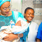 Nigeria's First Lady, Remi Tinubu welcoming a newborn at the National Hospital, Abuja. [TheCable]