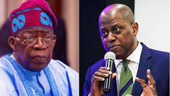 President Bola Tinubu and the Governor of the Central Bank of Nigeria, Yemi Cardoso.