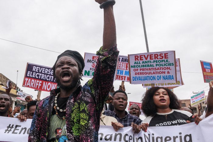 Angry demonstrators gather during the End Bad Governance protest. [Getty Images]