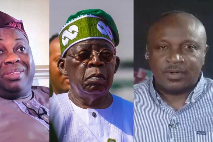 Dele Momodu, Bola Tinubu and Phrank Shaibu.