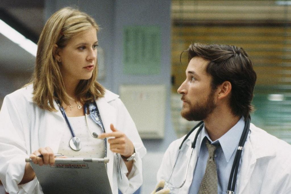 The sixth season of "ER" in 2000 employed a rare midseason cliffhanger when a patient attacked John Carter and Lucy Knight.