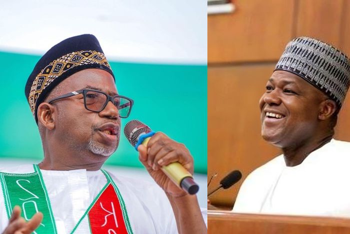 Governor Bala Mohammed of Bauchi State and former Speaker of the House of Reps, Yakubu Dogara. [Facebook]