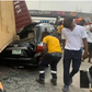 2 escape death as speeding bus rams into truck in Lagos [National Accord Newspaper]