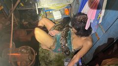 Woman survives python attack