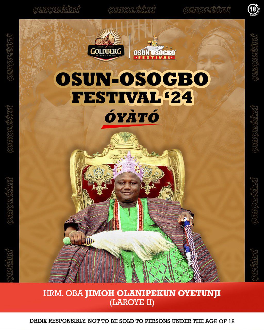 Goldberg Lager Beer celebrates cultural heritage at Osun-Osogbo Festival 2024