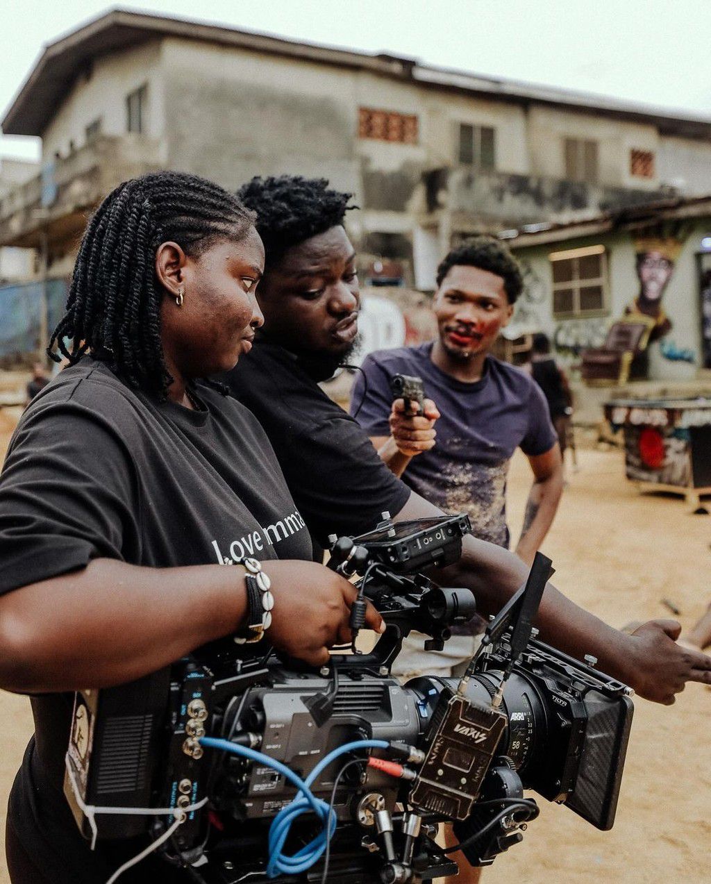 Nora Awolowo on set [Instagram/noraawolowo]