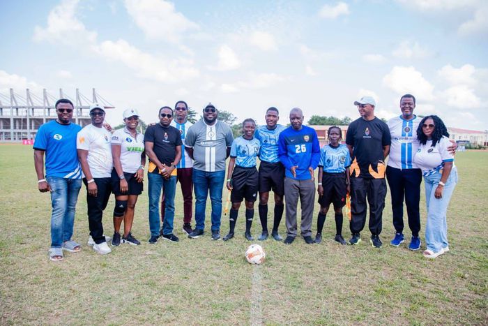 L-R; Gbadebo Adeleke, Head, Corporate Execution; Muritala Yusuf, Chief Technology Officer; Edwina Olanipekun, Head, People Management; Gboyega Adelowore, Chief Risk Officer; Godwin Clark, Head Personal Loans - Digital Business; Chukwuma Nwanze , MD/CEO...