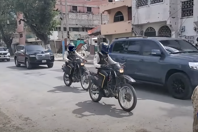 Haiti Prime Minister Garry Conille at the general hospital in Port-au-Prince