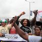 #EndBadGovernment protesters, in Ikeja to Ojota, Lagos, Nigeria, on Thursday, August 1, 2024. (Getty Images)