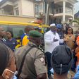 The General Manager of Lagos State Building Control Agency (LASBCA), Gbolahan Owodunni Oki addressing residents of the estate.