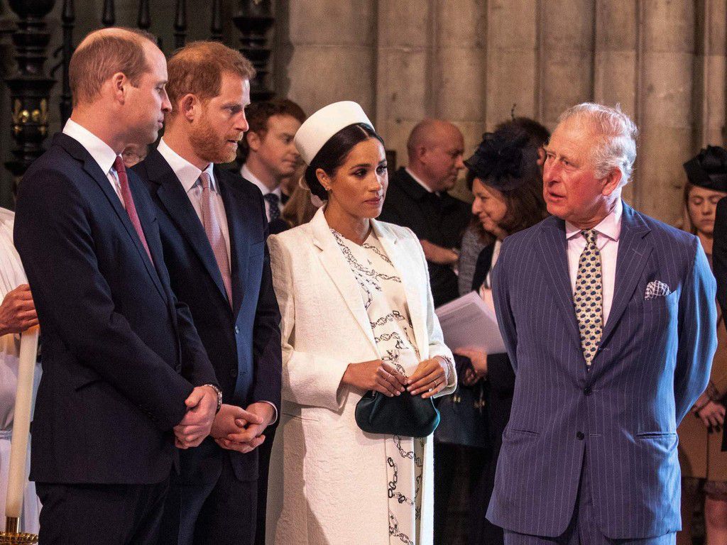 The Duke and Duchess of Sussex, Prince William, and King Charles photographed at Westminster Abbey in 2018.RICHARD POHLE/Getty Images