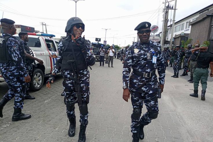 Lagos floods streets with RRS, Task Force in show of force on eve of protest [X:@rrslagos767]