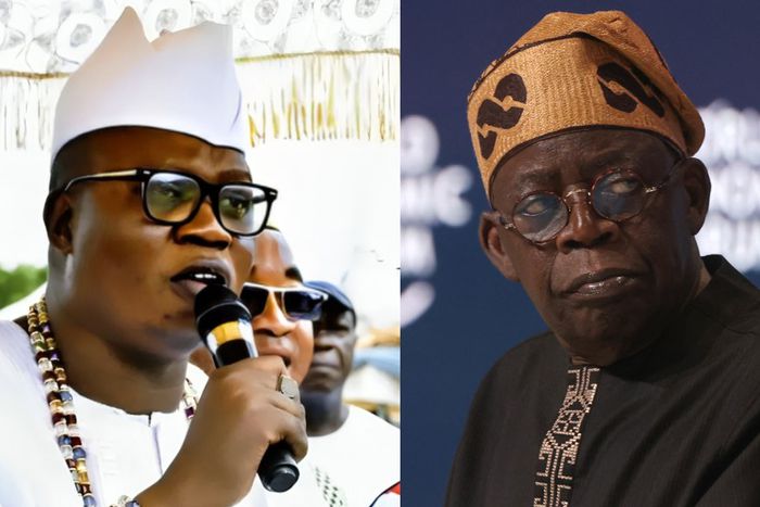 L-R: Gani Adams and President Bola Tinubu. [Getty Images]