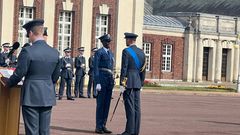 NAF officer, David Sangokoya receives the Sword of Honour [Facebook:NigerianAirForceHQ]