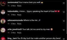 Instagram user's reactions to Spyro's post