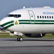 The presidential jet of the Nigerian Air Force (NAF) arrives at the Felix Houphouet-Boigny Airport in Abidjan on November 28, 2017.  [Getty Images]
