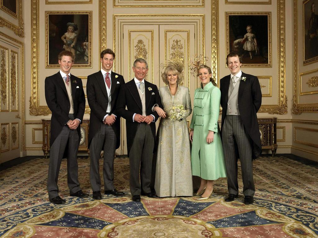 2005: Charles and his new wife, Camilla, shared this image from their wedding day for their Christmas card.