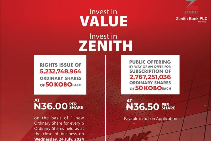 Unlocking immense value in Zenith bank's hybrid rights issue & public offer