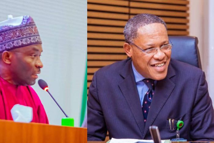 L-R: Deputy Speaker Benjamin Kalu and Hon. Obi Aguocha. [Facebook]