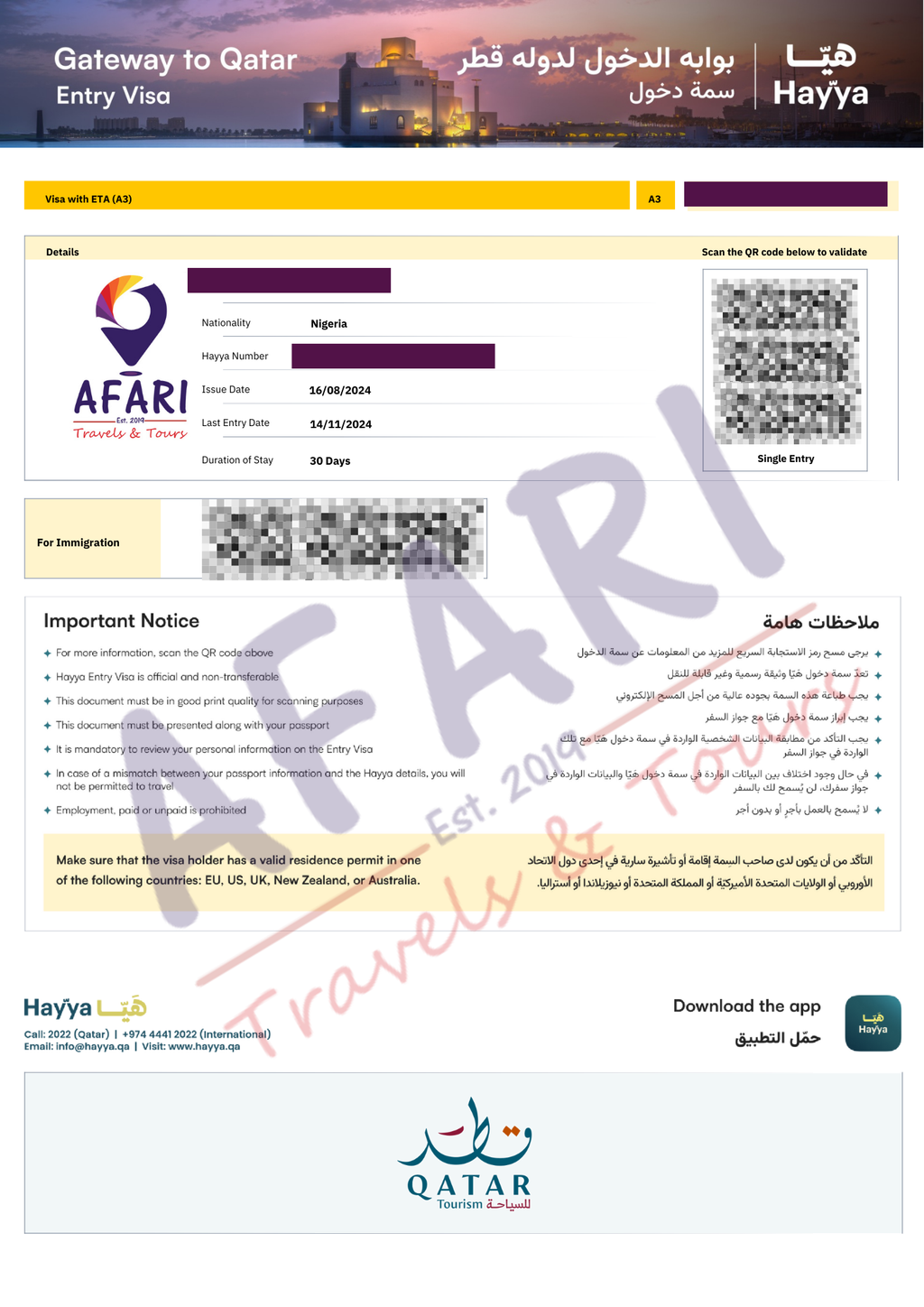 Navigating Qatar Visa Challenges: Securing your A1 visa