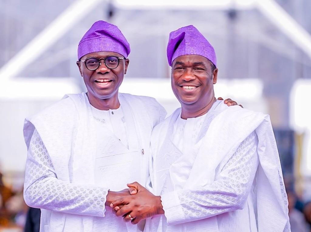 Gov Babajide Sanwo-Olu of Lagos State and his deputy, Obafemi Hamzat.