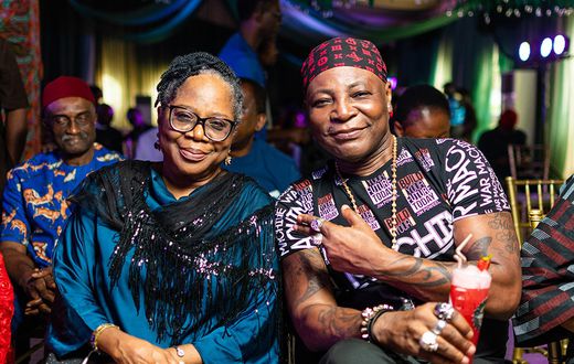 Late iconic singer, Onyeka Onwenu and Charly Boy Oputa [THISDAY Style]