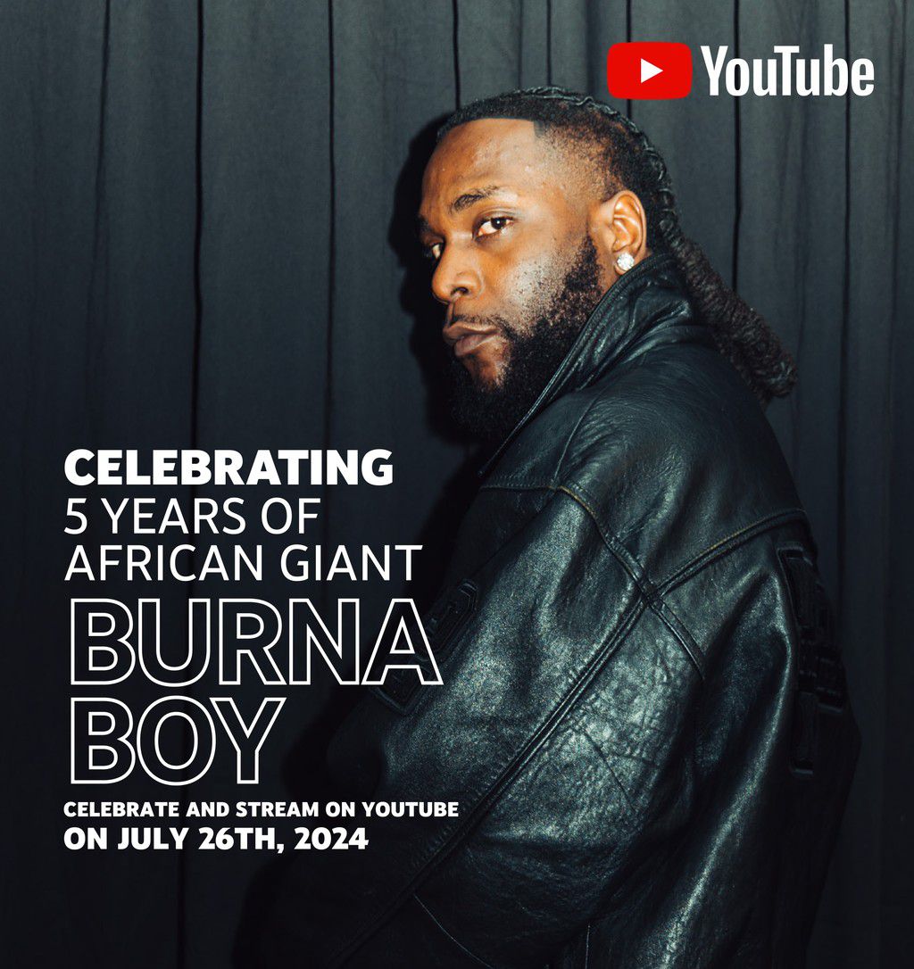 Burna Boy to celebrate 5th anniversary of 'African Giant' with YouTube special