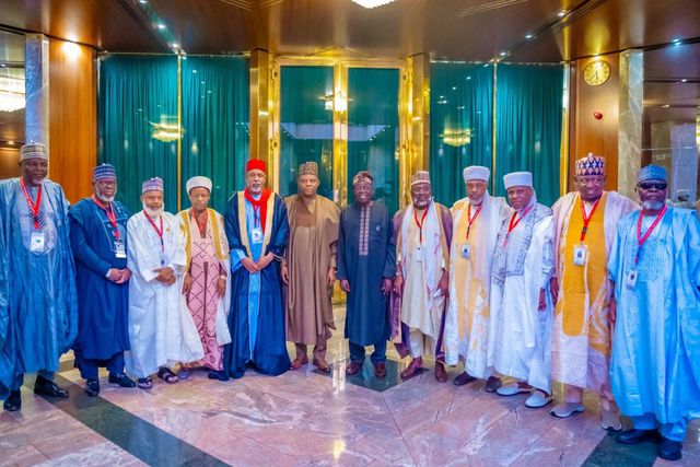 President Tinubu and Islamic leaders [NAN]