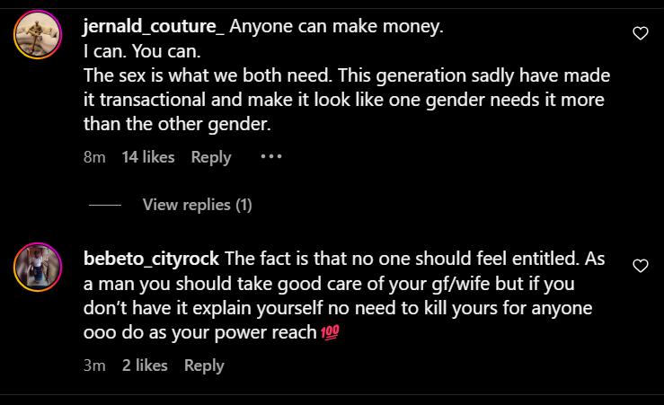 Instagram users react to Phyna's post