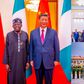 President Bola Tinubu was given a guard of honour as he was welcomed by Chinese President Xi Jinping. [X, formerly Twitter]