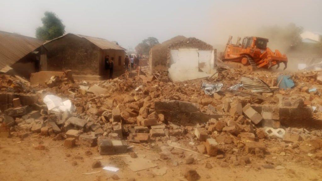 Some of the demolished homes at Nuwalege community in Abuja. [News Central]