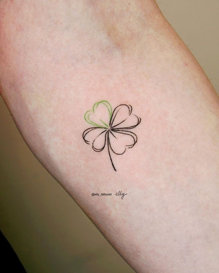 Four-leaf clover tattoo [Pinterest]