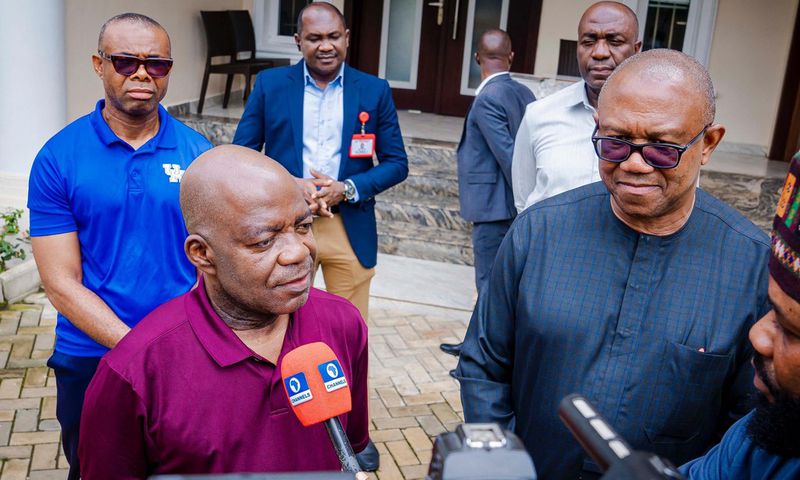 Allex Otti and Peter Obi. [Peter Obi/X]