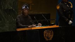 Bola Tinubu, Nigeria's president, speaks during last year's United Nations General Assembly (UNGA) in New York, US. [Getty Images]