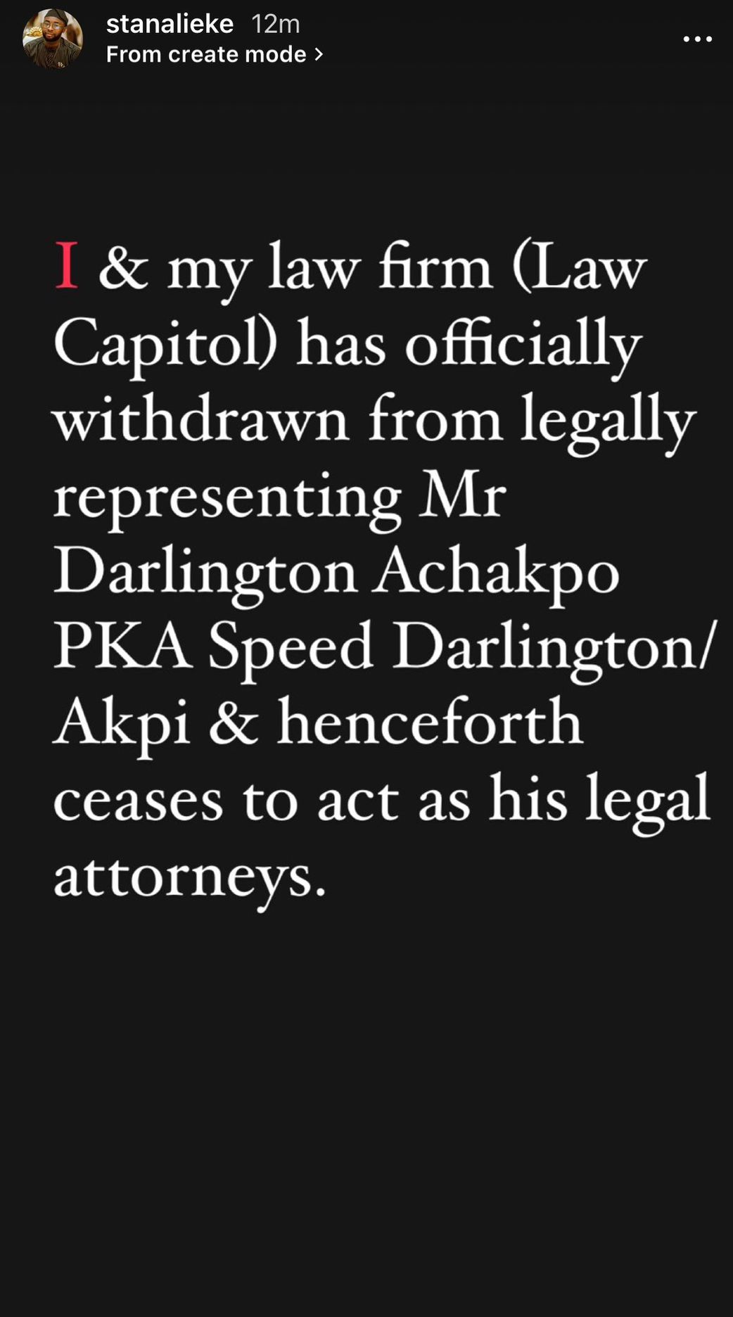 Speed Darlington dropped by lawyers following release from prison